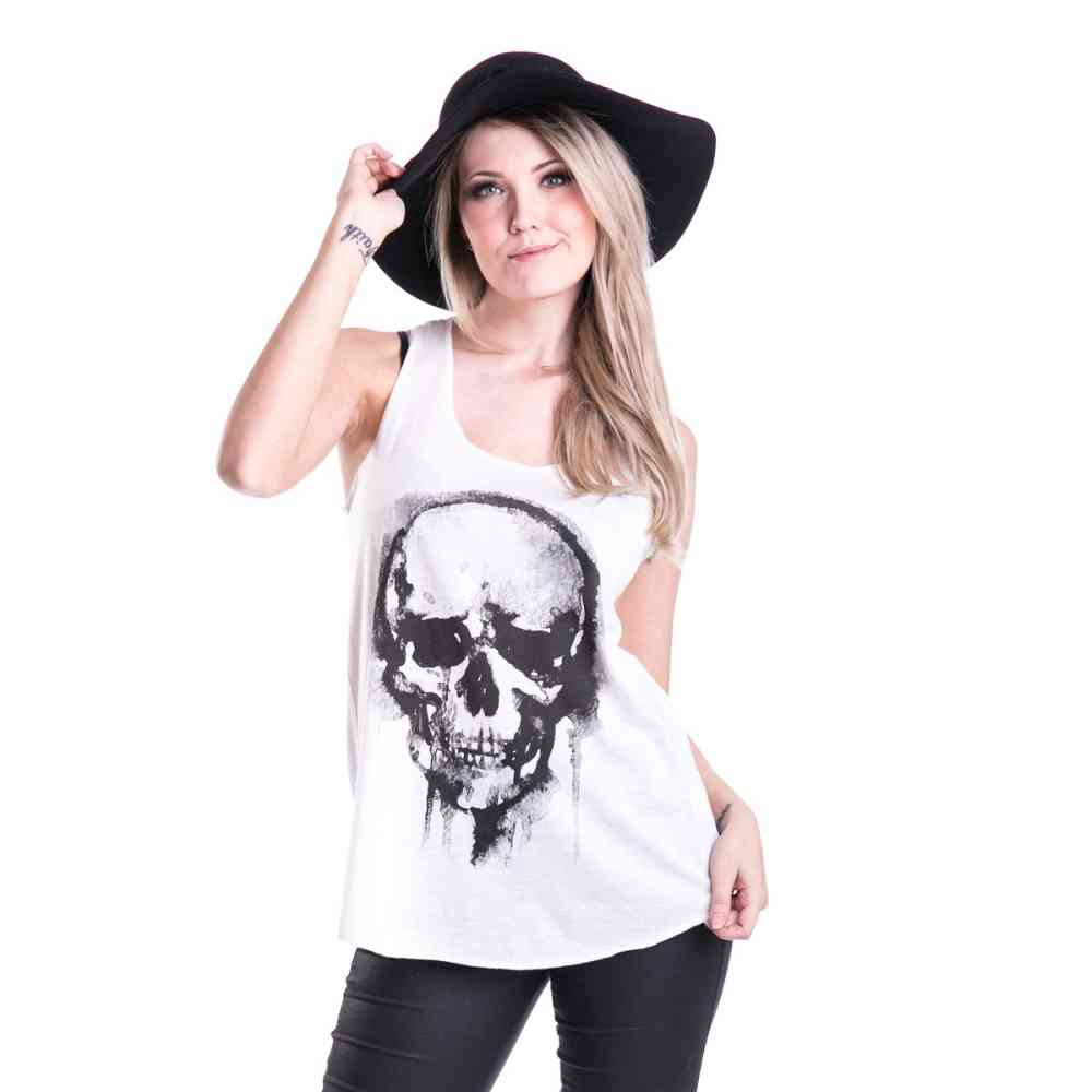 Innocent Lifestyle - SKULL Ärmelloses Top - Weiß